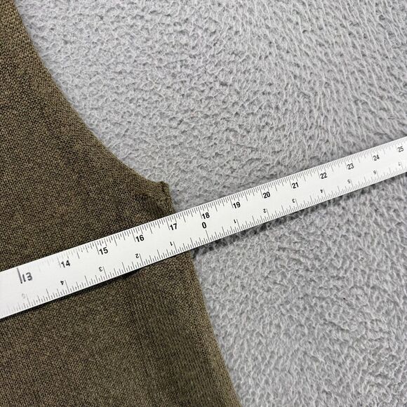 Lucky Brand Sweater Vest Women's Small Green Knit Ramie Linen Blend Lightweight - Picture 3 of 7